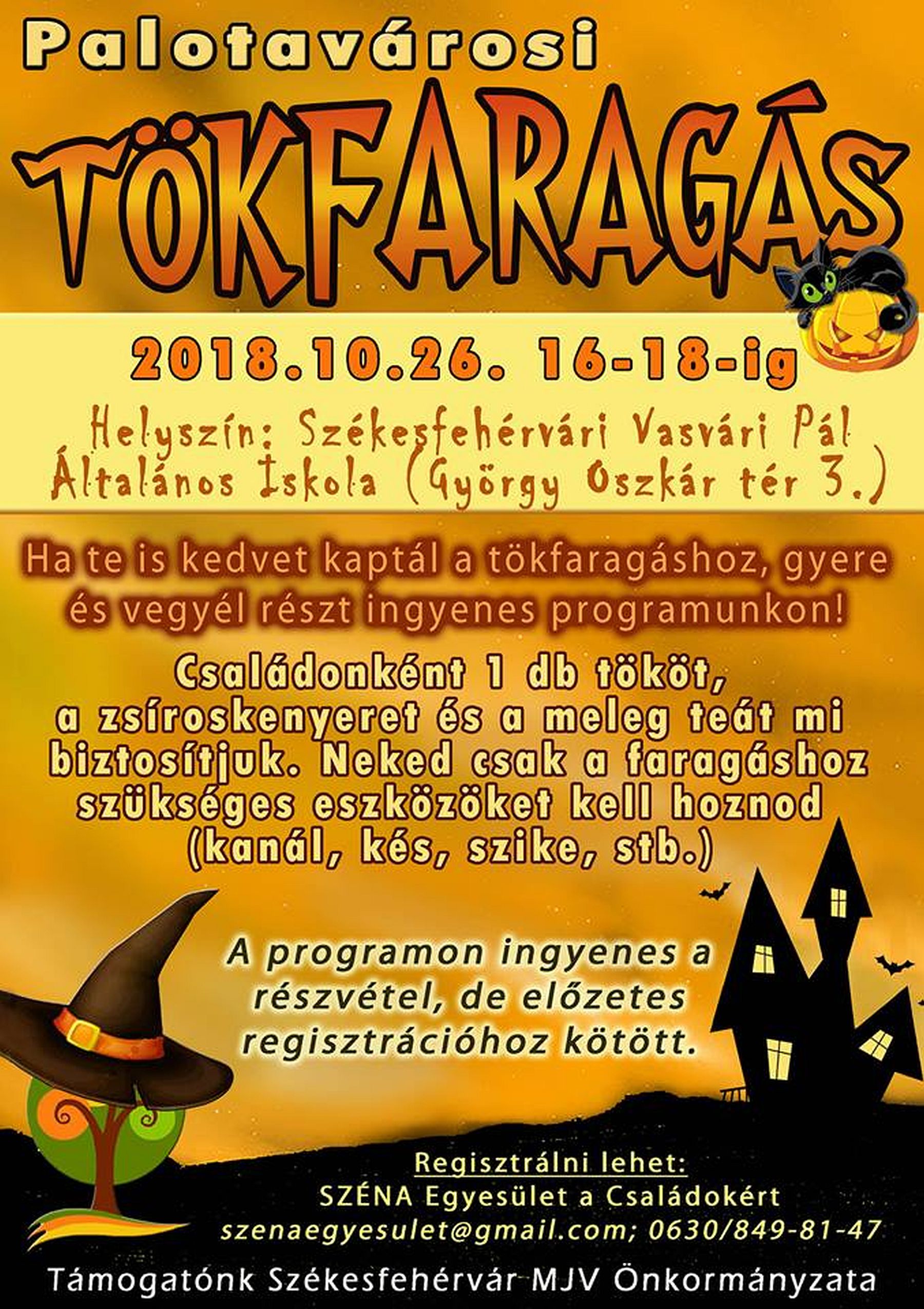 Tökfaragásra várja a családokat a SZÉNA Egyesület pénteken